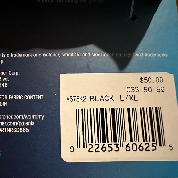 Isotoner SmartDRI Touchscreen Woman's Gloves- Black - Picture 5 of 7